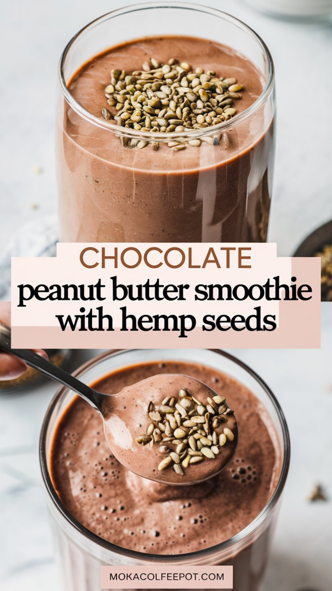 Chocolate Peanut Butter Smoothie with Hemp Seeds Chocolate Peanut Butter Smoothie with Hemp Seeds