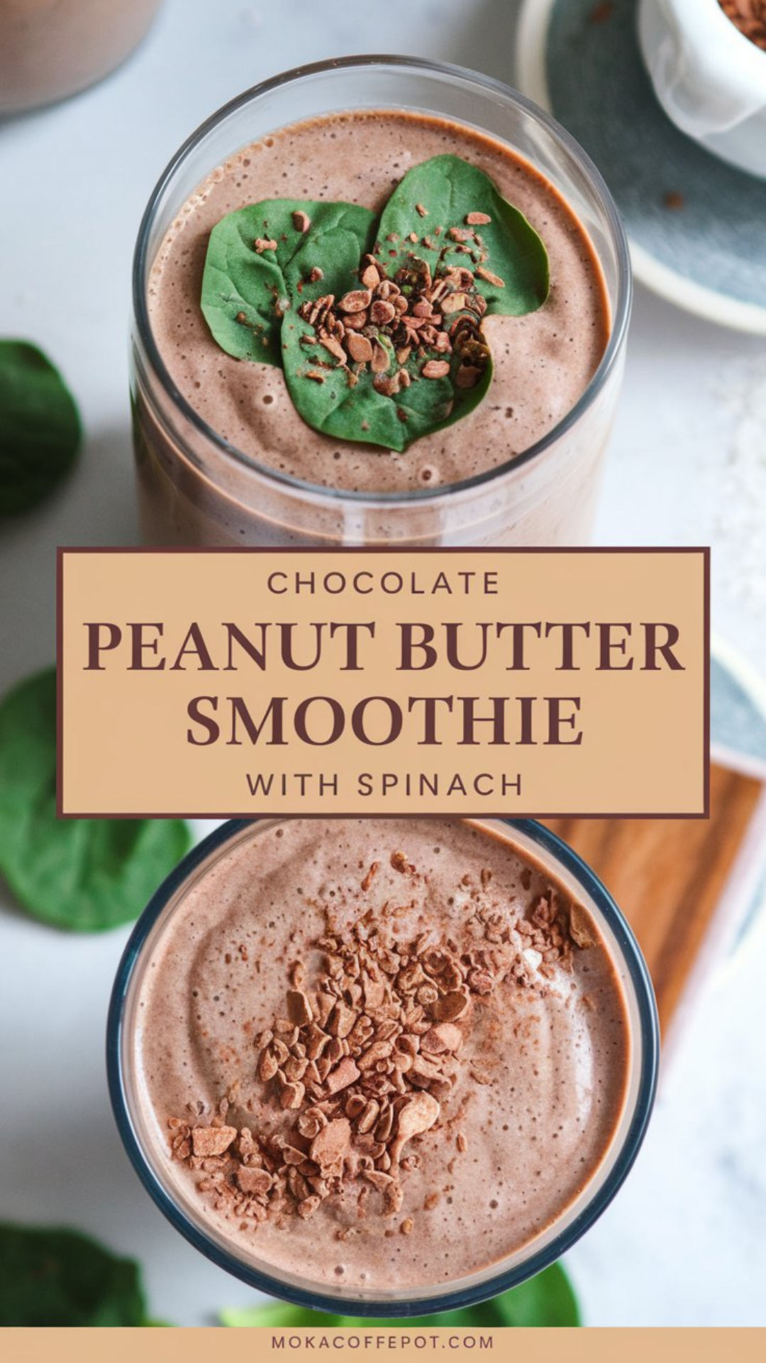 Chocolate Peanut Butter Smoothie with Spinach Chocolate Peanut Butter Smoothie with Spinach