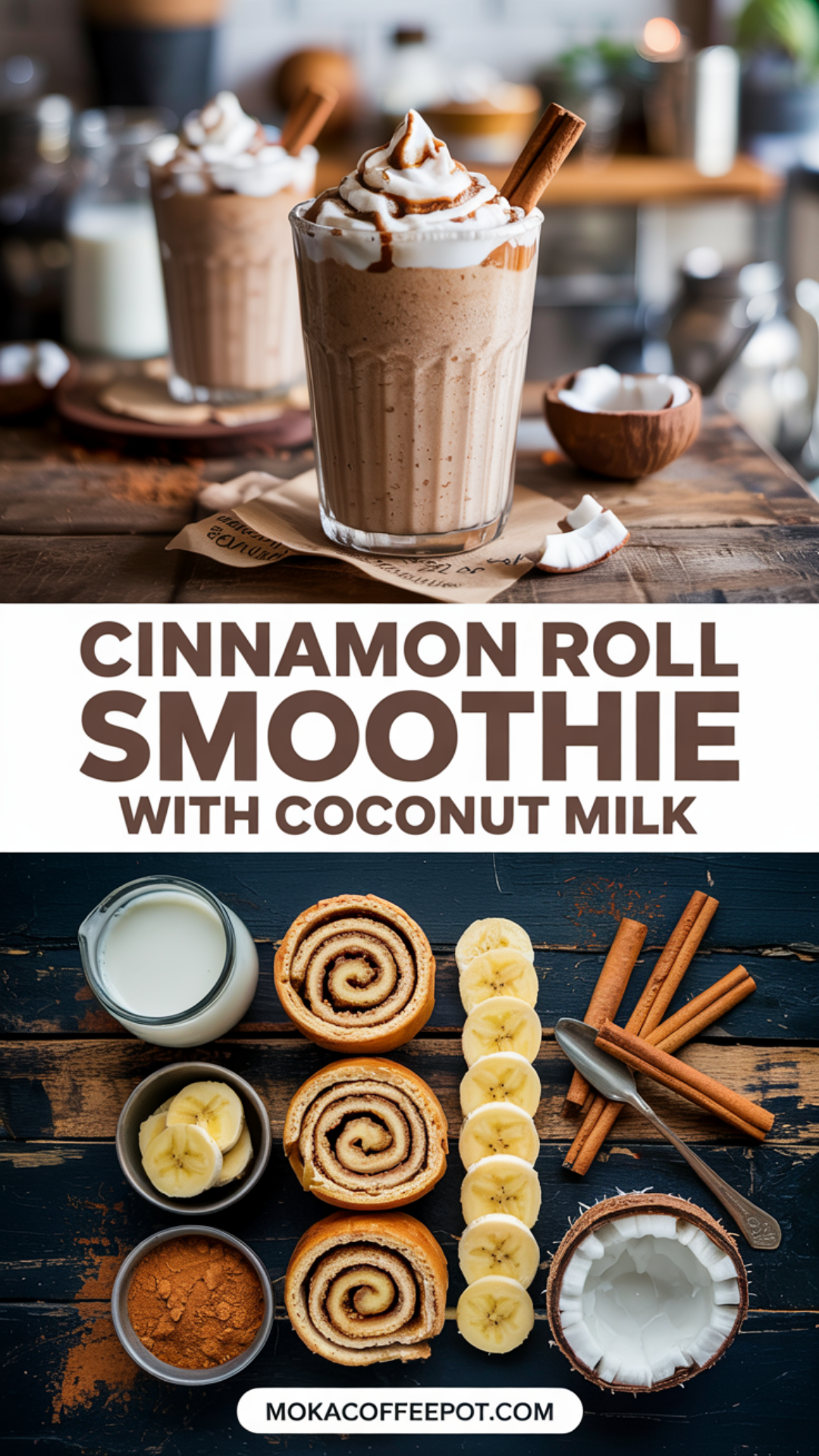 Cinnamon Roll Smoothie with Coconut Milk