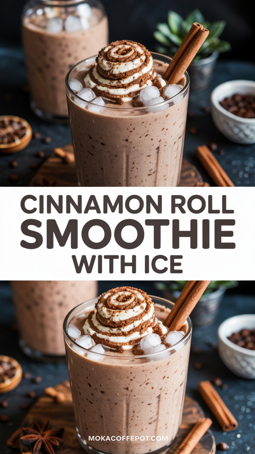 Cinnamon Roll Smoothie with Ice Cinnamon Roll Smoothie with Ice