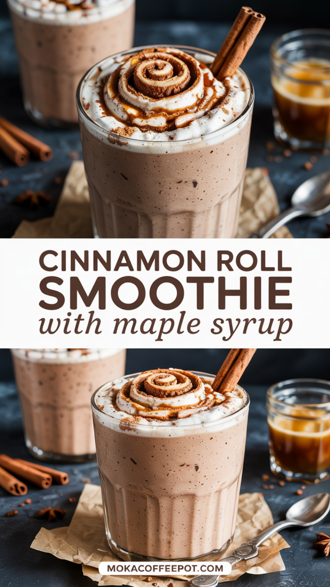 Cinnamon Roll Smoothie with Maple Syrup