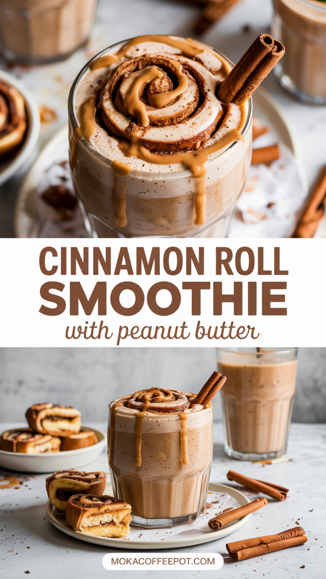 Cinnamon Roll Smoothie with Peanut Butter