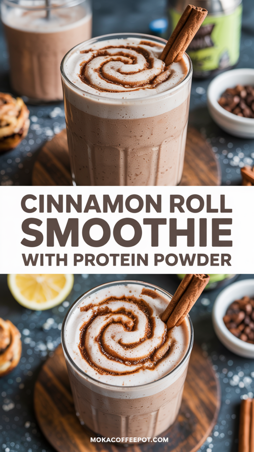 Cinnamon Roll Smoothie with Protein Powder