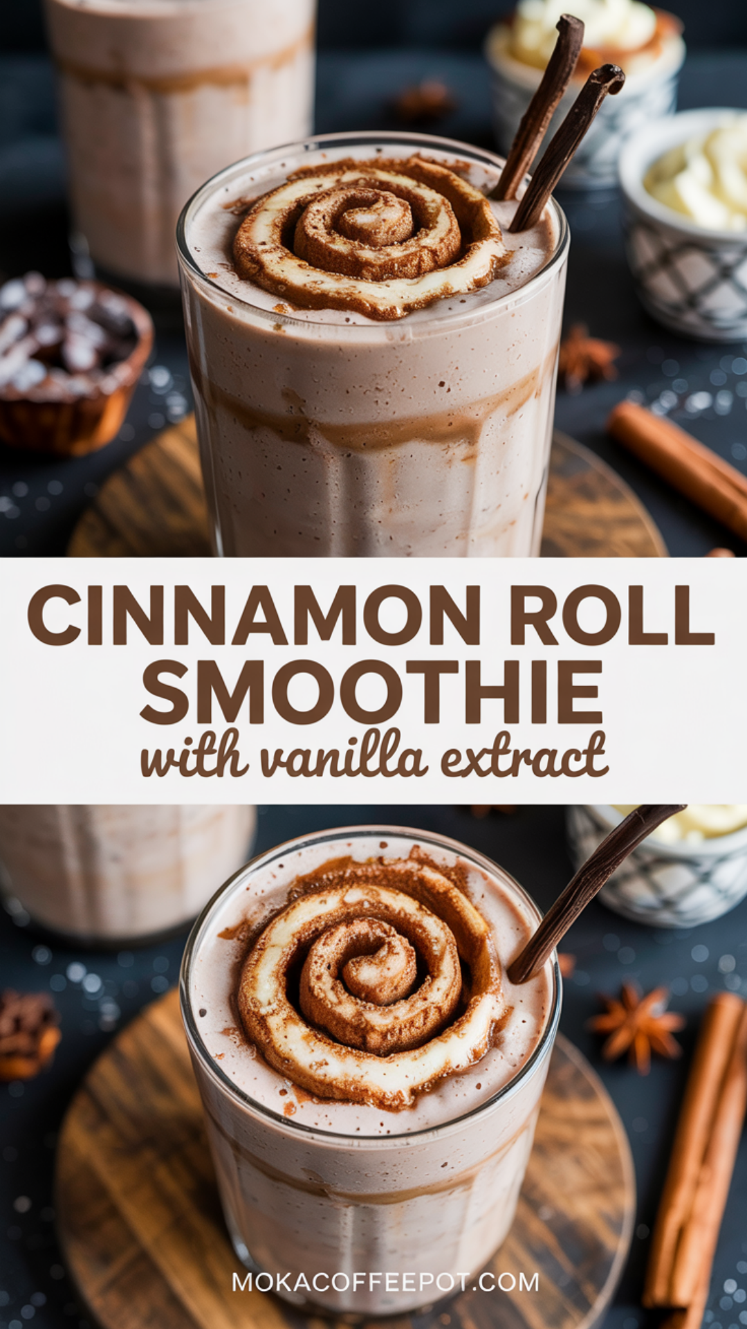 Cinnamon Roll Smoothie with Vanilla Extract