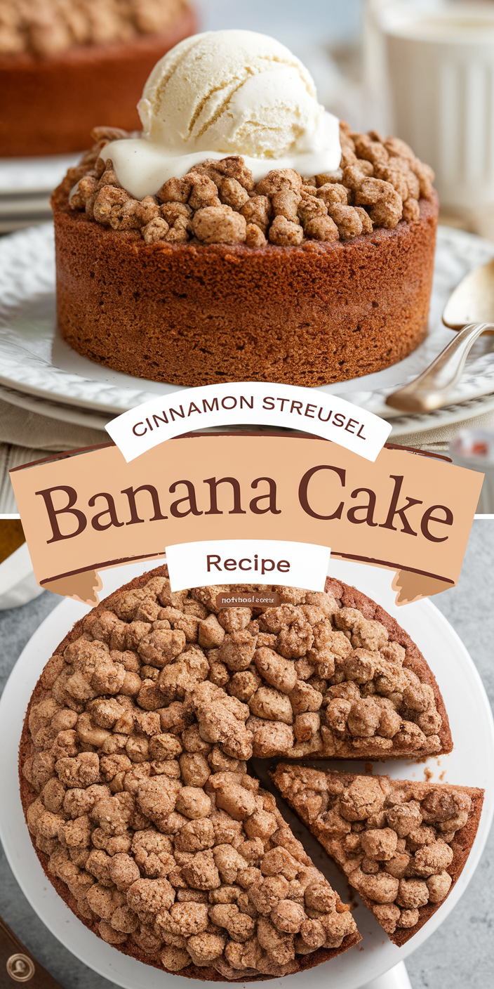 Cinnamon Streusel Banana Cake Recipe