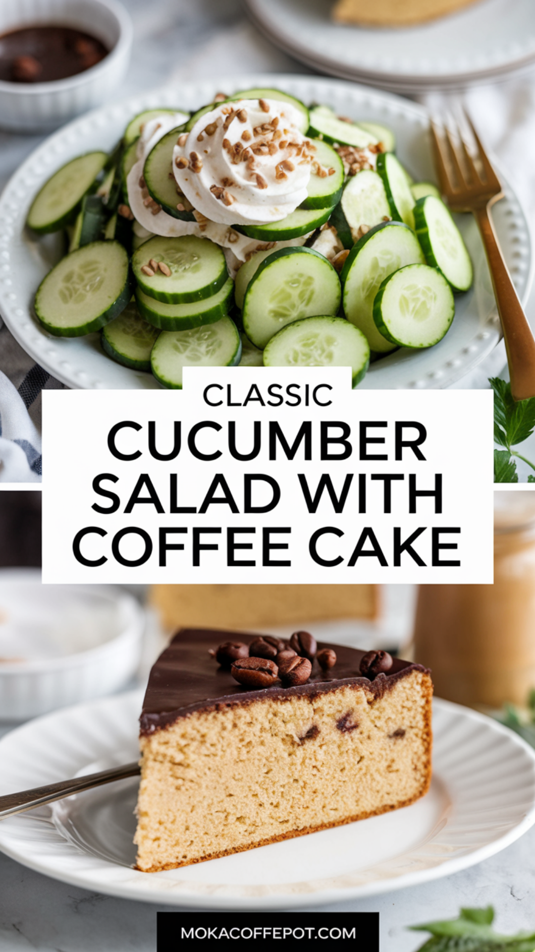 Classic Cucumber Salad with Coffee Cake Classic Cucumber Salad with Coffee Cake