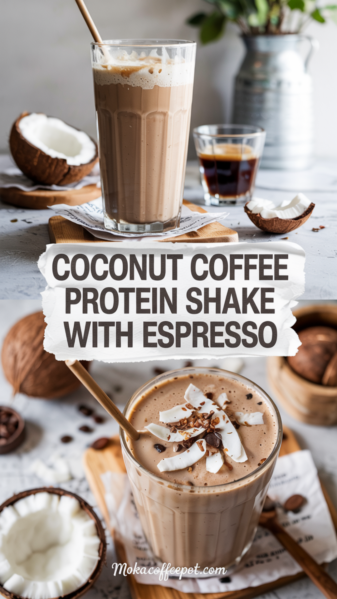 Coconut Coffee Protein Shake with Espresso Recipe Coconut Coffee Protein Shake with Espresso Recipe
