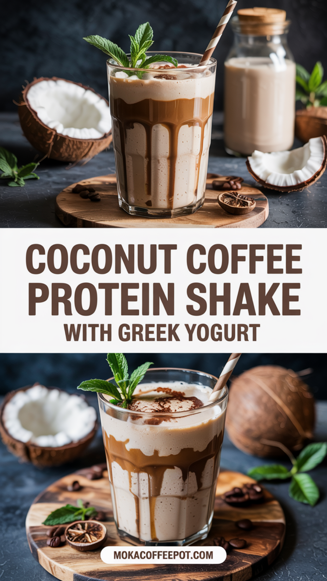 Coconut Coffee Protein Shake with Greek Yogurt Recipe Coconut Coffee Protein Shake with Greek Yogurt Recipe