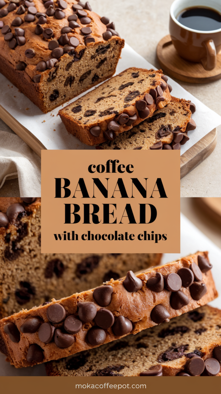 Coffee Banana Bread with Chocolate Chips Coffee Banana Bread with Chocolate Chips