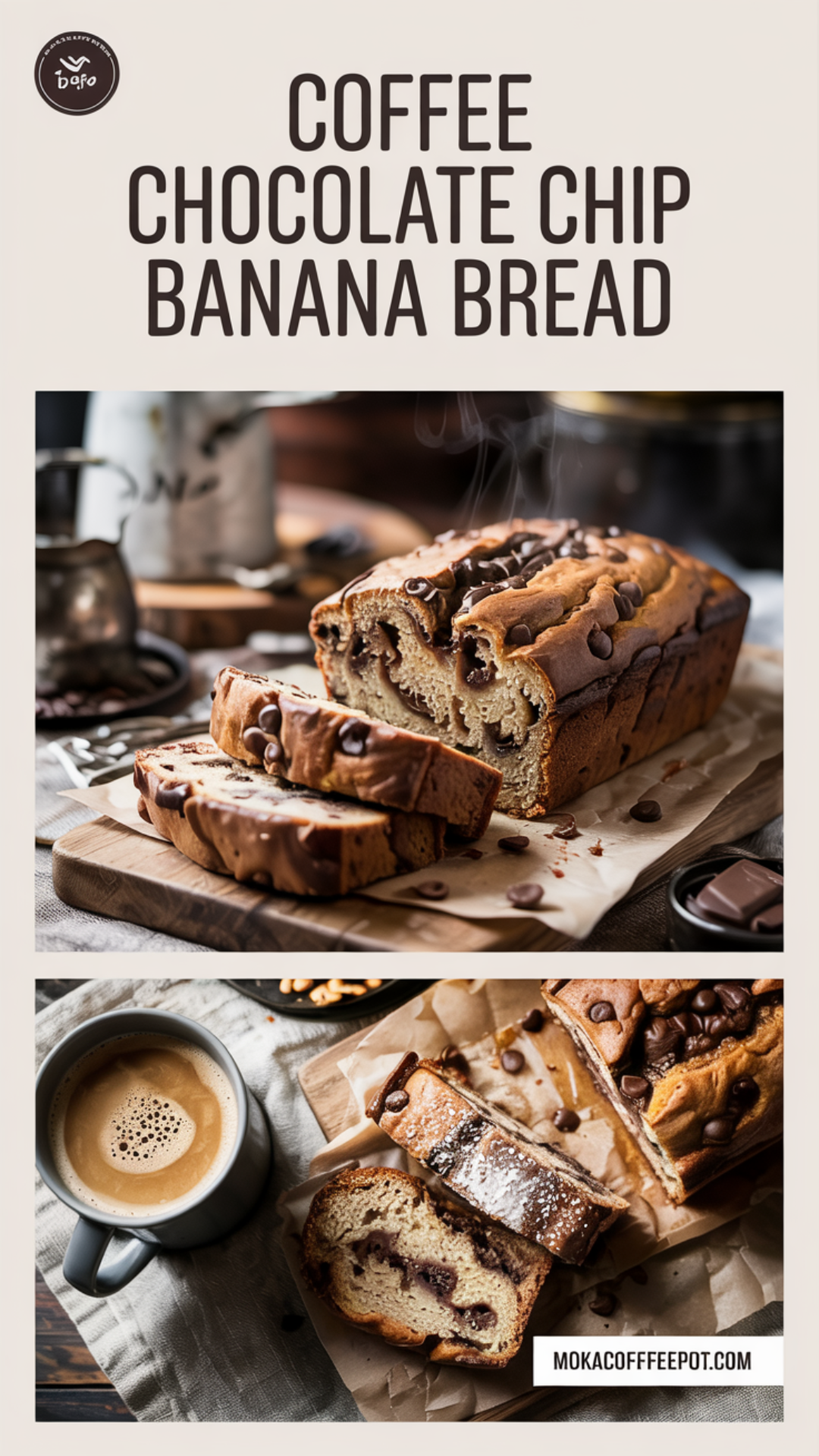 Coffee Chocolate Chip Banana Bread Coffee Chocolate Chip Banana Bread
