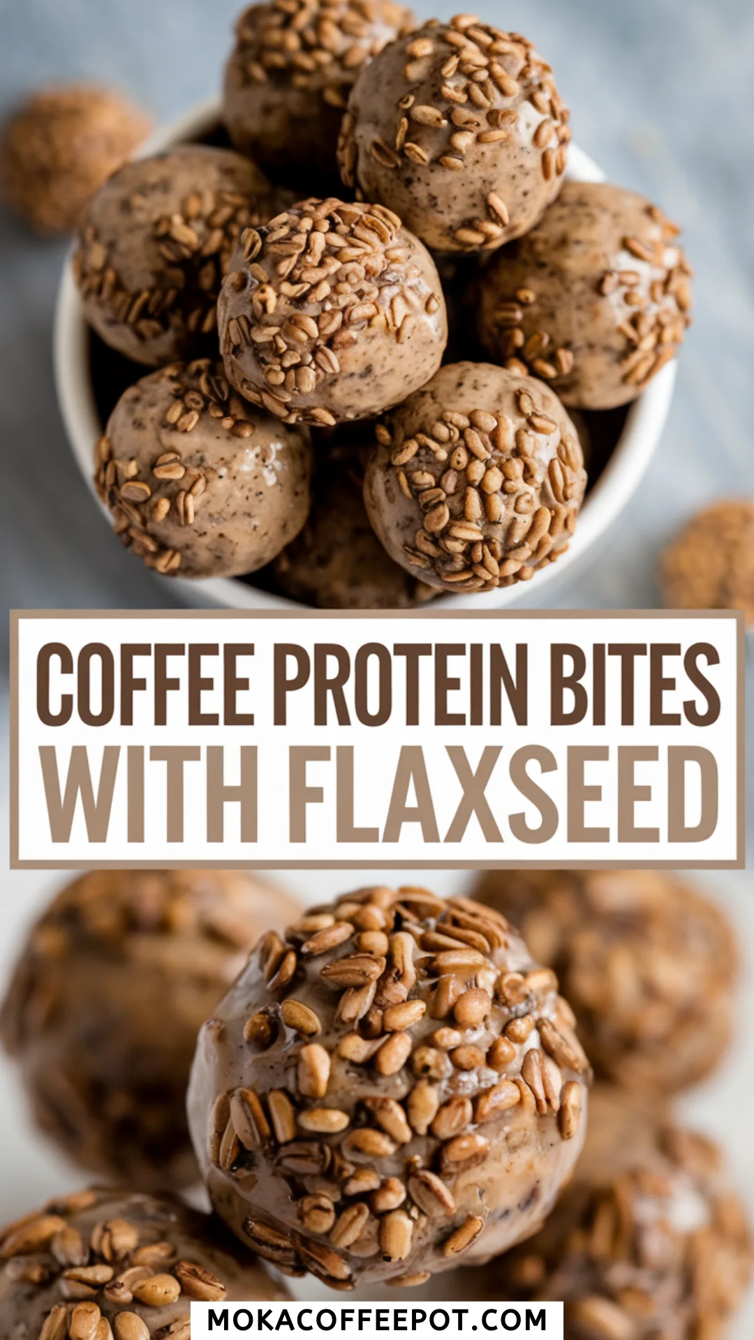 Coffee Protein Bites with Flaxseed