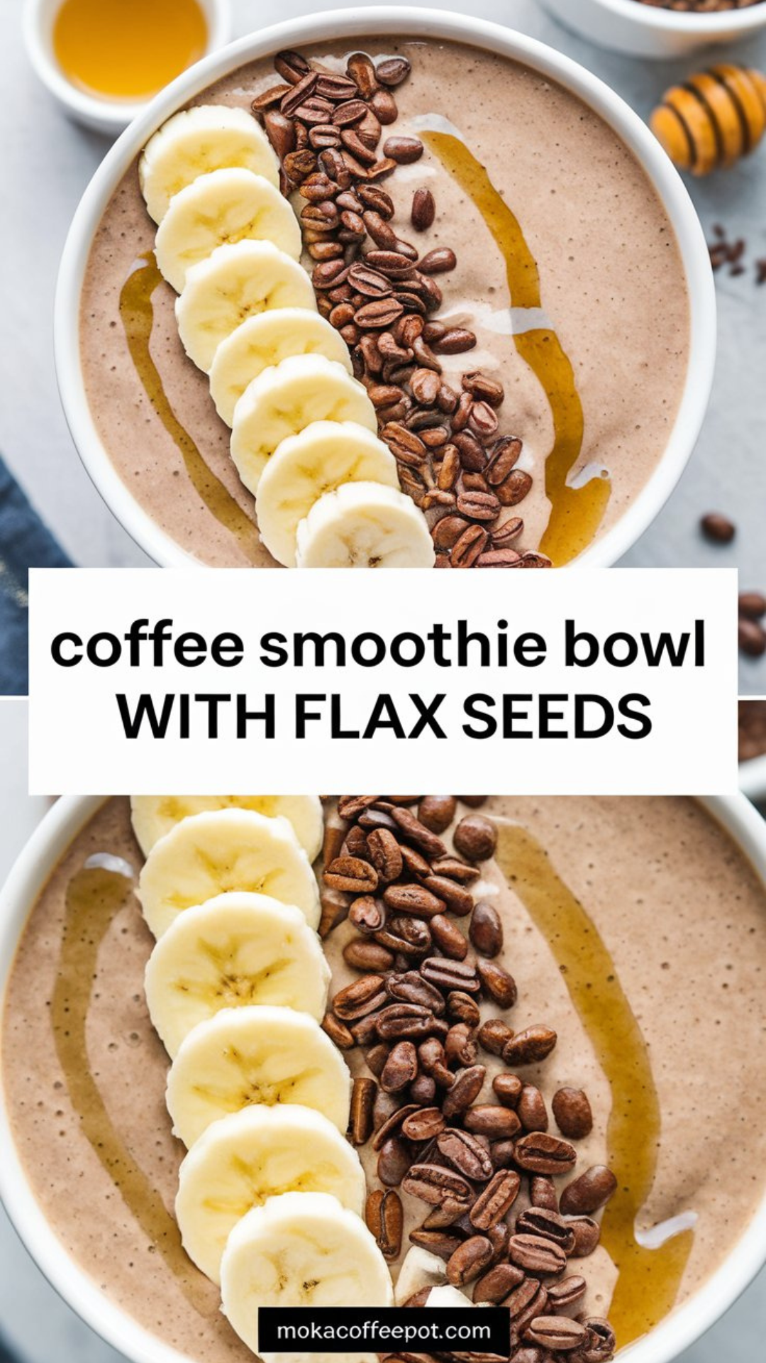 Coffee Smoothie Bowl with Flax Seeds Coffee Smoothie Bowl with Flax Seeds