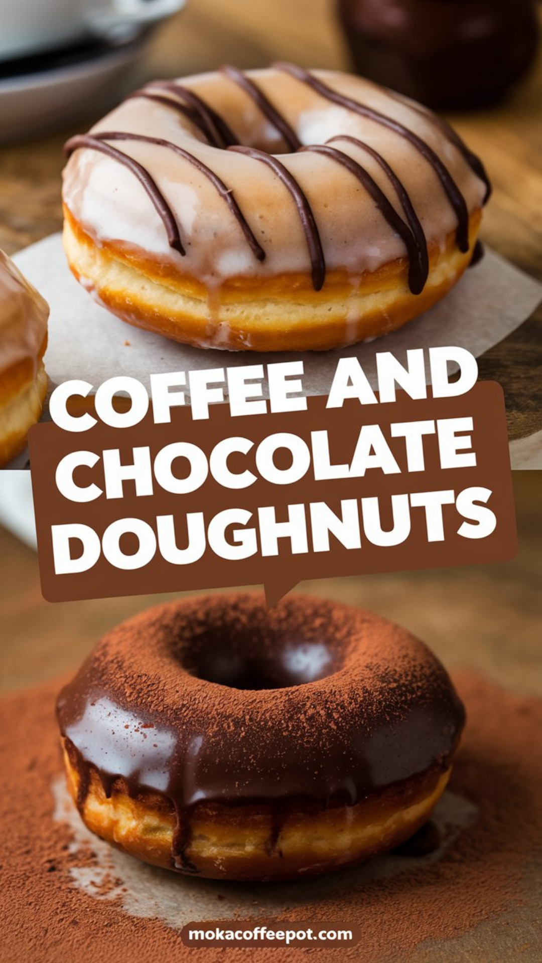 Coffee and Chocolate Doughnuts Coffee and Chocolate Doughnuts