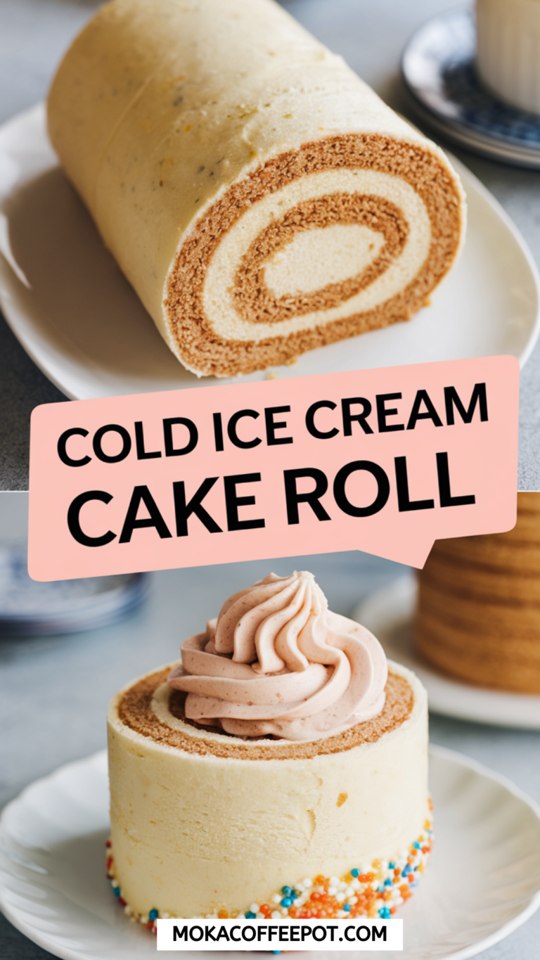 Cold Ice Cream Cake Roll