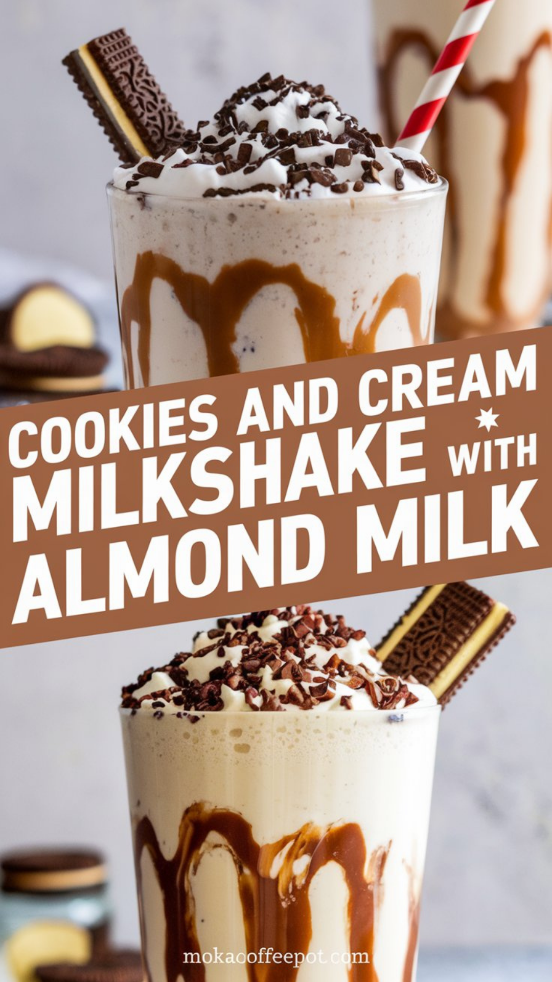 Cookies and Cream Milkshake with Almond Milk Cookies and Cream Milkshake with Almond Milk