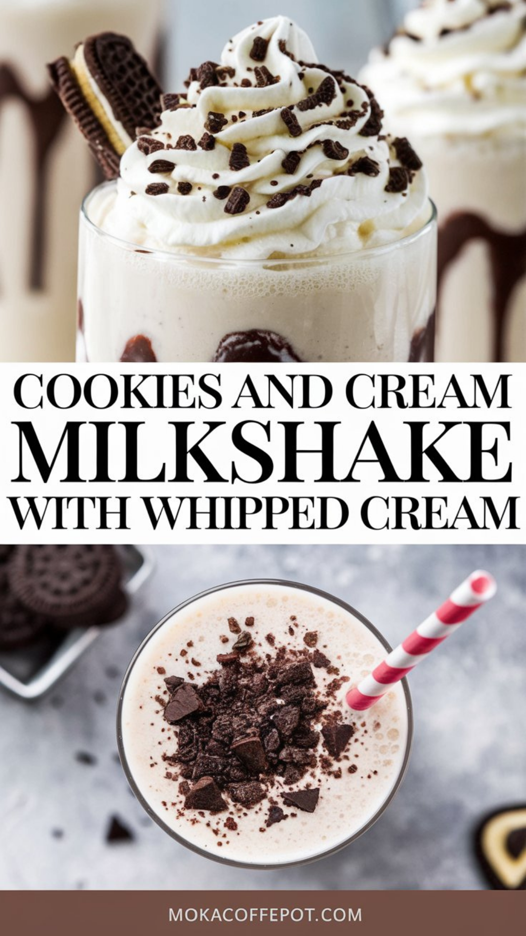 Cookies and Cream Milkshake with Whipped Cream Cookies and Cream Milkshake with Whipped Cream
