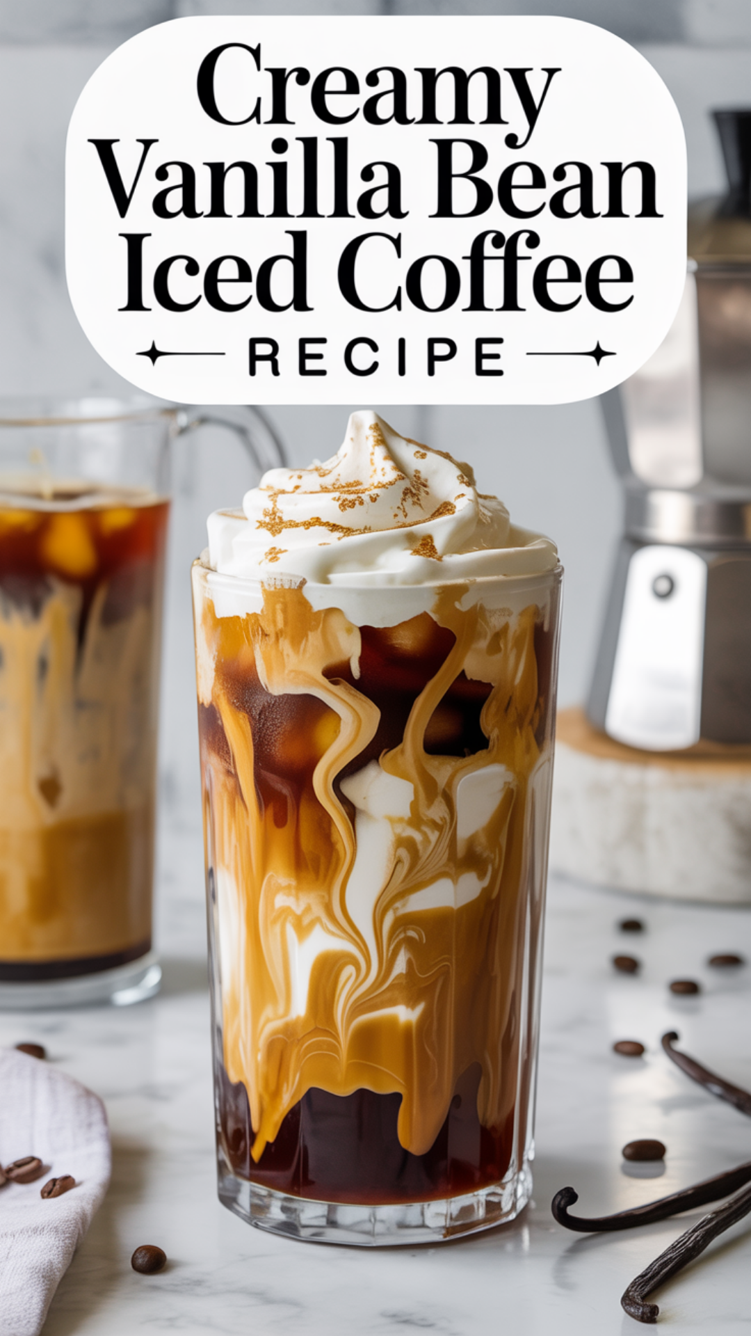Creamy Vanilla Bean Iced Coffee Recipe Creamy Vanilla Bean Iced Coffee Recipe