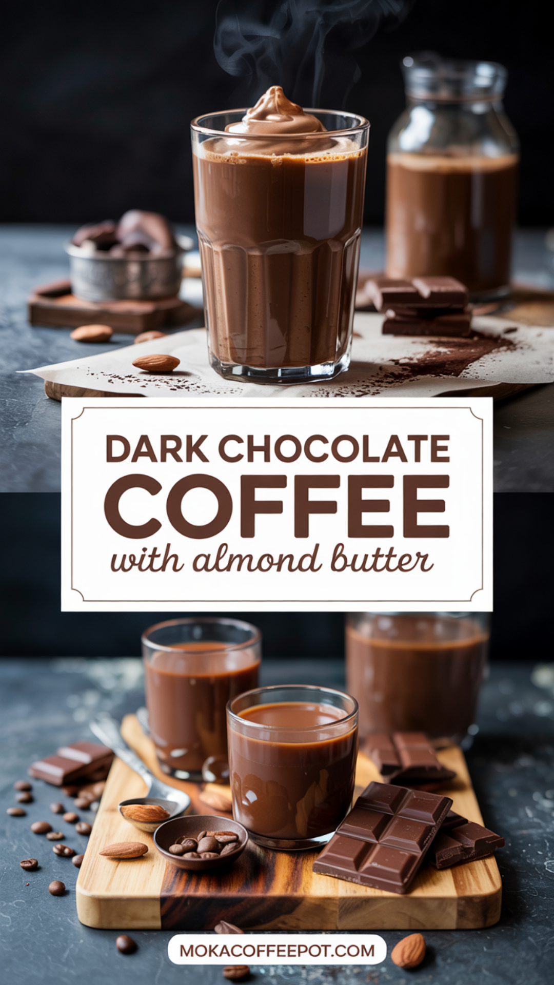 Dark Chocolate Coffee Smoothie with Almond Butter