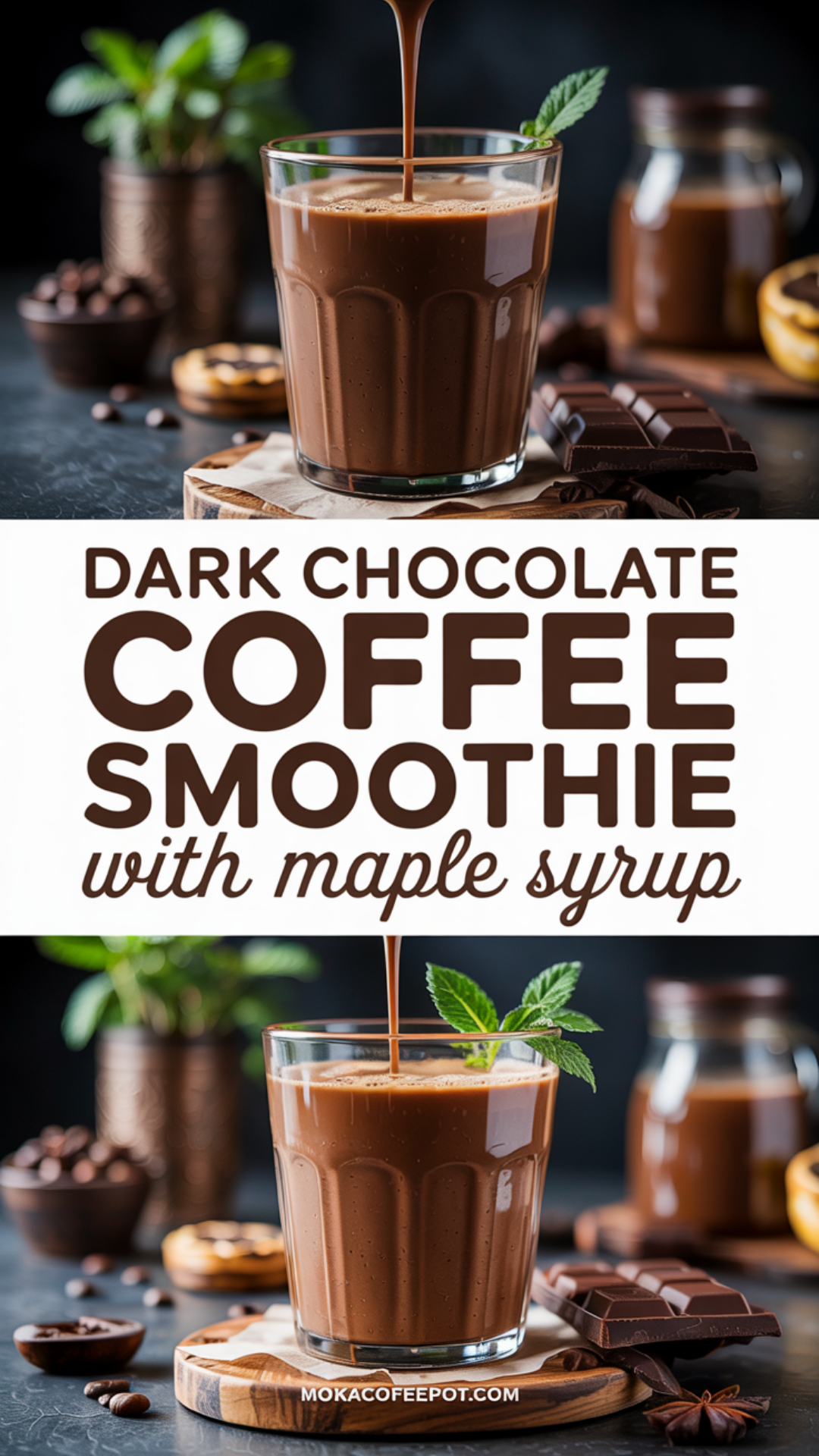 Dark Chocolate Coffee Smoothie with Maple Syrup Dark Chocolate Coffee Smoothie with Maple Syrup