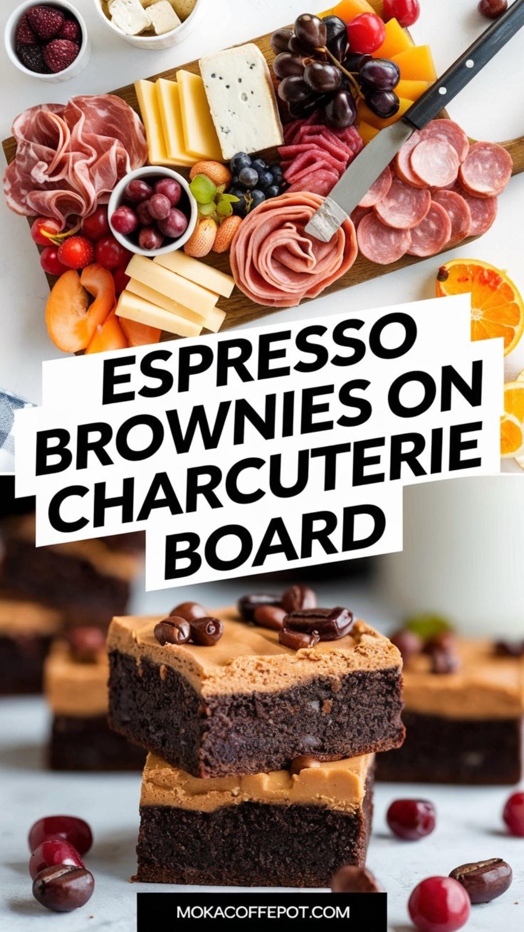 Espresso Brownies on Charcuterie Board Espresso Brownies on Charcuterie Board