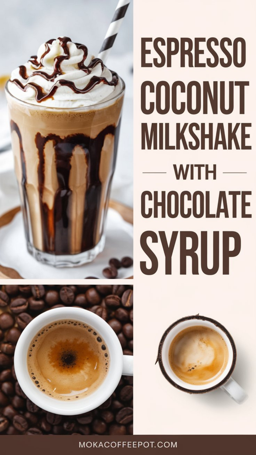 Espresso Coconut Milkshake with Chocolate Syrup Espresso Coconut Milkshake with Chocolate Syrup