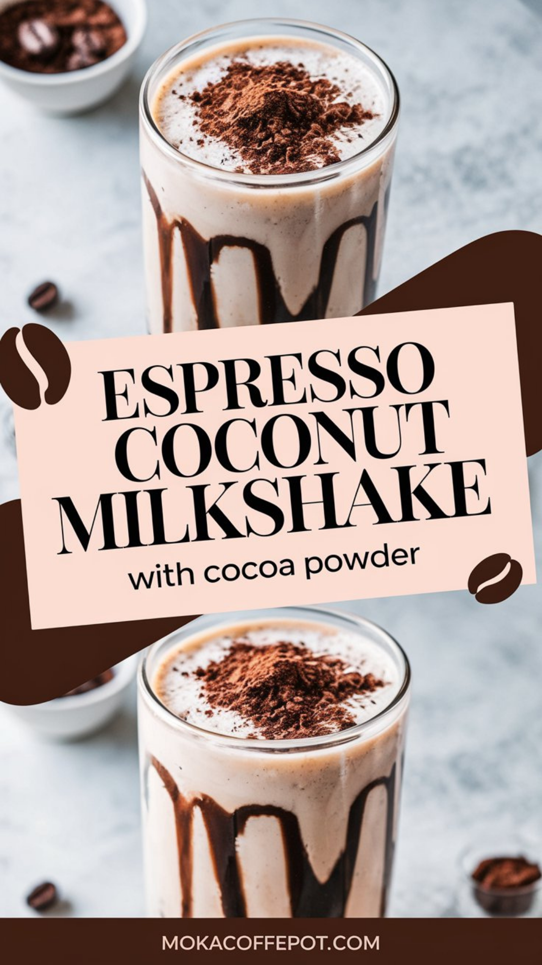 Espresso Coconut Milkshake with Cocoa Powder Espresso Coconut Milkshake with Cocoa Powder
