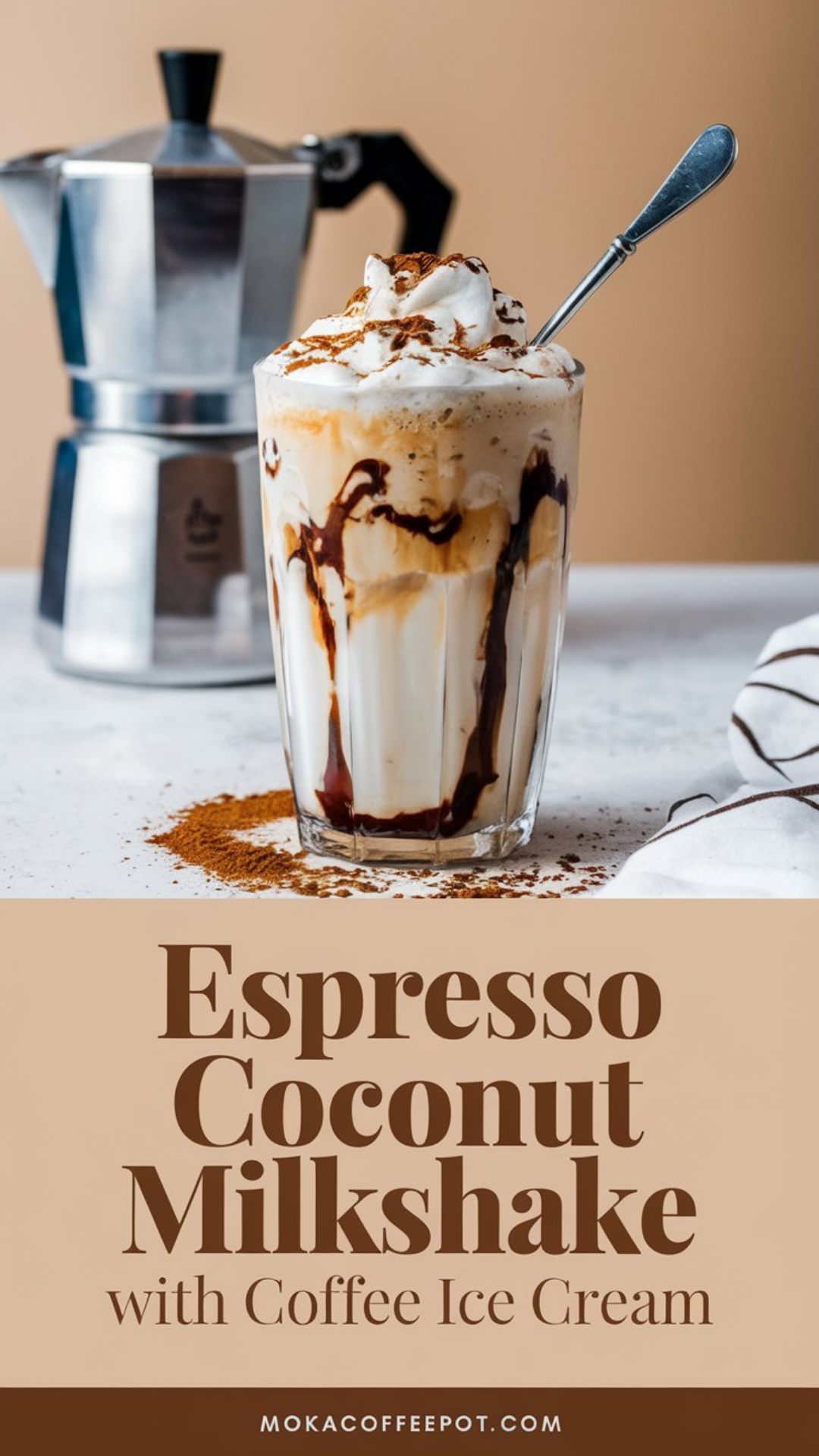 Espresso Coconut Milkshake with Coffee Ice Cream Espresso Coconut Milkshake with Coffee Ice Cream