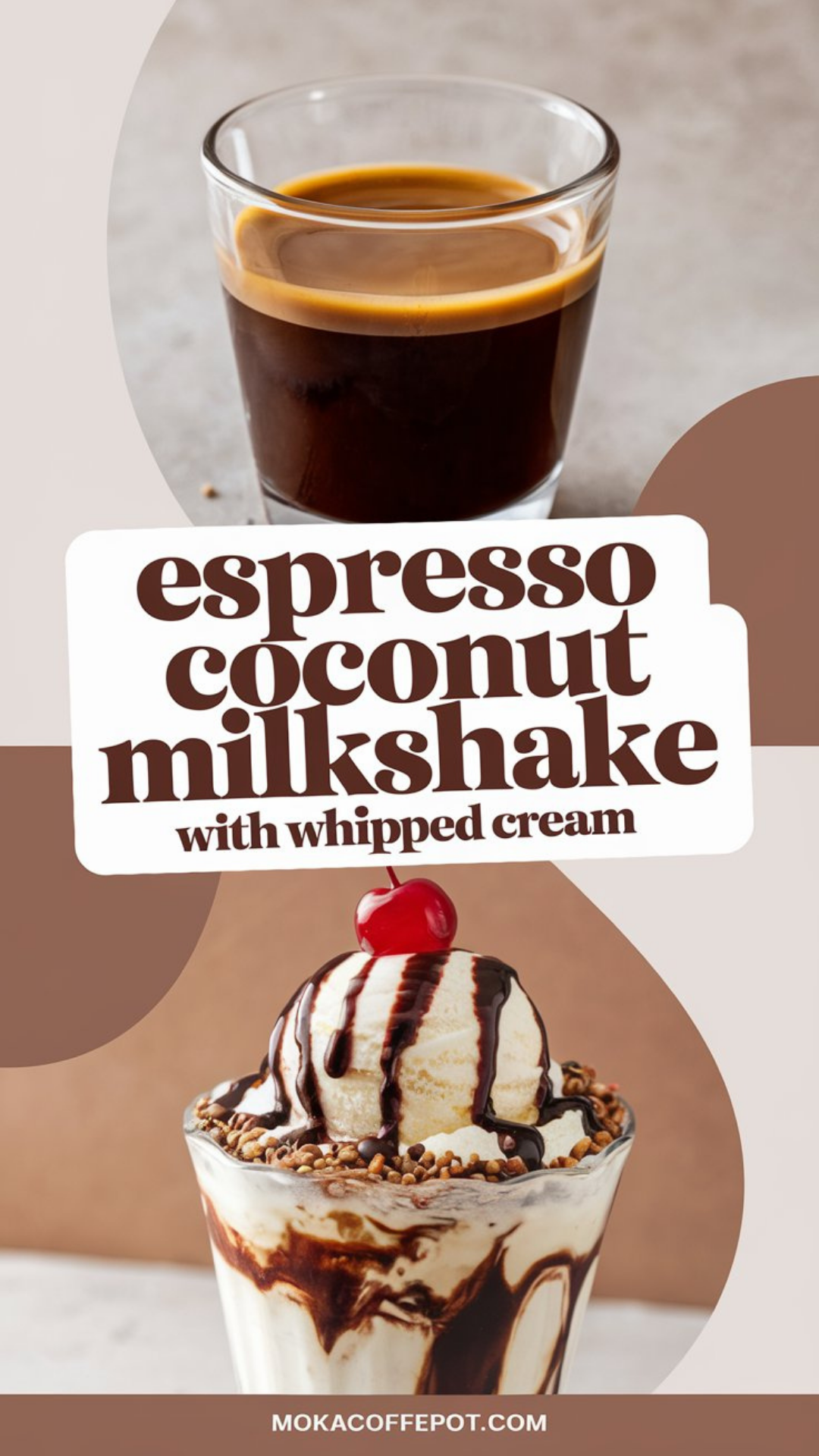 Espresso Coconut Milkshake with Whipped Cream Espresso Coconut Milkshake with Whipped Cream