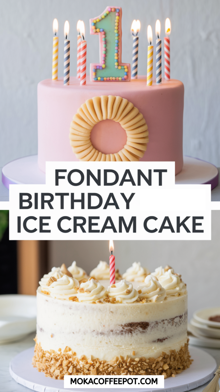 Fondant Birthday Cake Ice Cream Cake