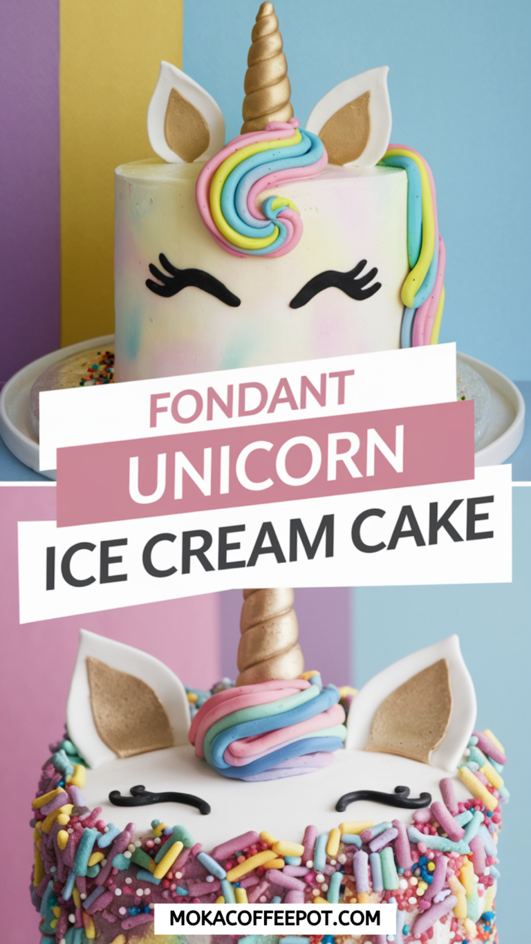 Fondant Unicorn Ice Cream Cake