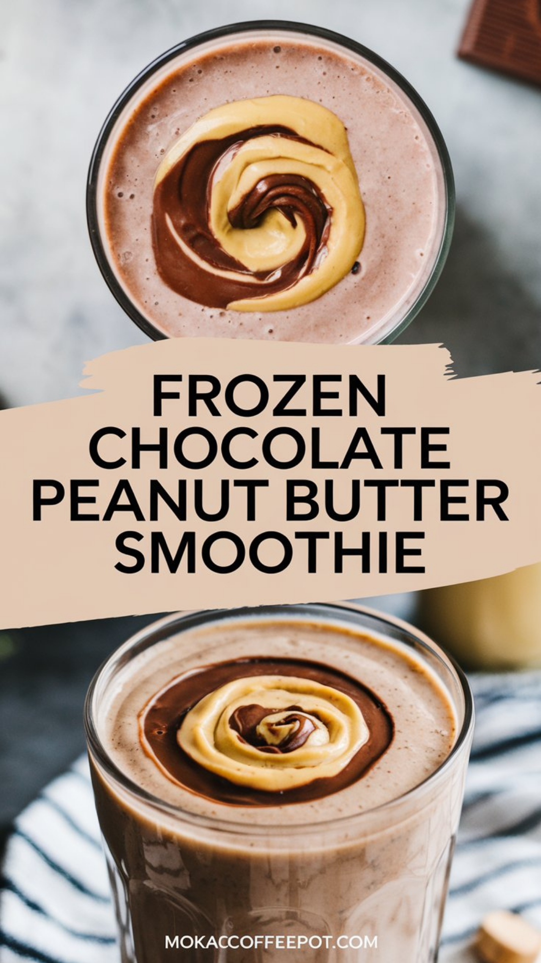 Frozen Chocolate Peanut Butter Smoothie Frozen Chocolate Peanut Butter Smoothie