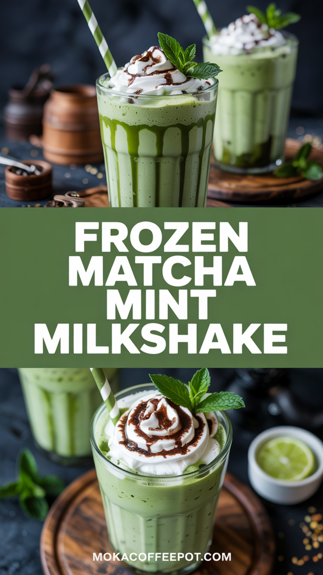 Frozen Matcha Mint Milkshake Recipe Frozen Matcha Mint Milkshake Recipe