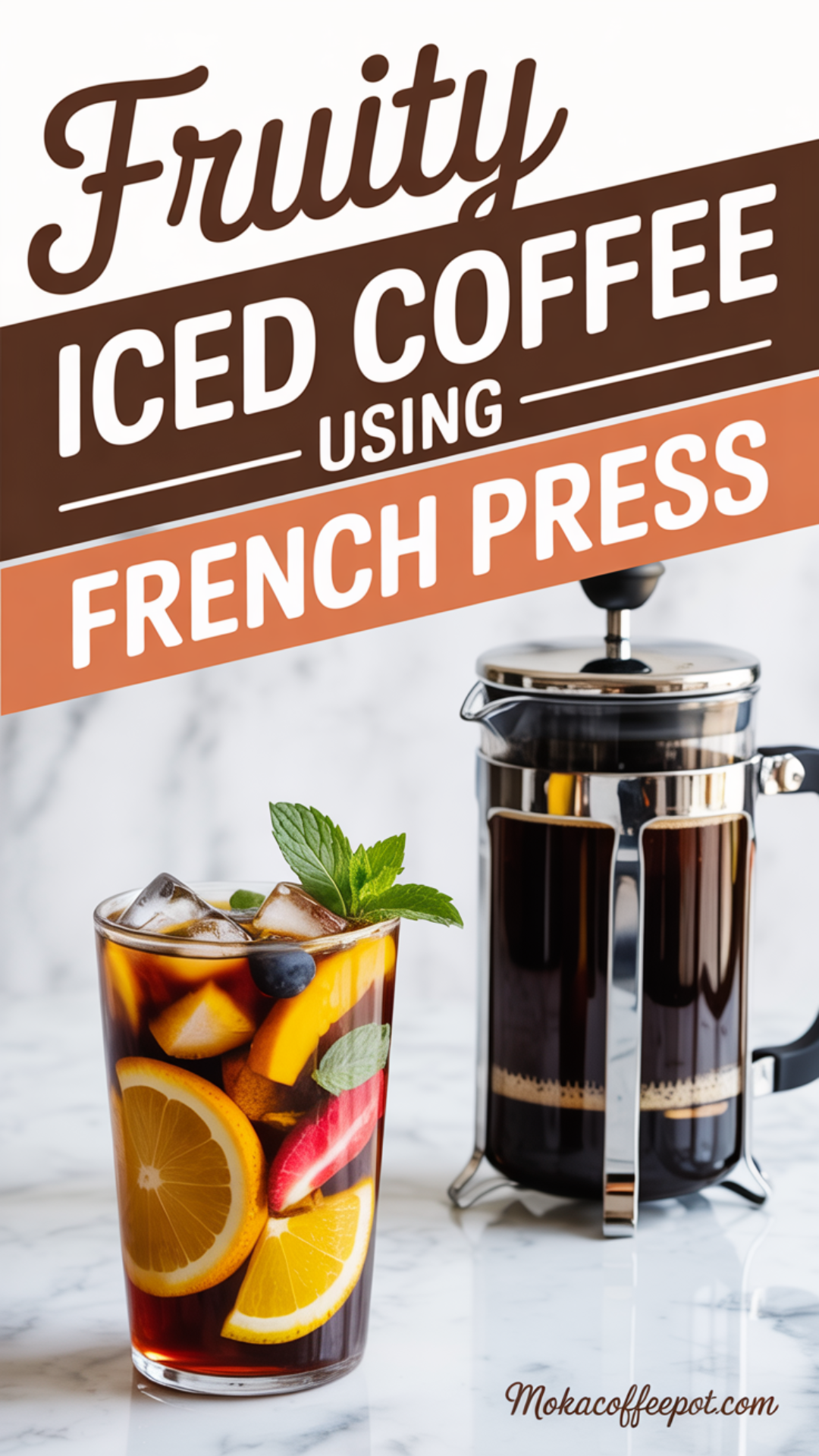 Fruity Iced Coffee Using French Press