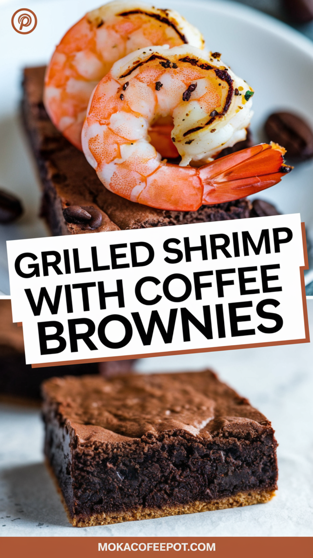 Grilled Shrimp with Coffee Brownies Grilled Shrimp with Coffee Brownies