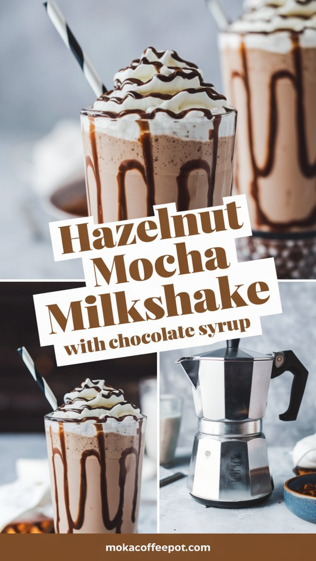 Hazelnut Mocha Milkshake with Chocolate Syrup Hazelnut Mocha Milkshake with Chocolate Syrup