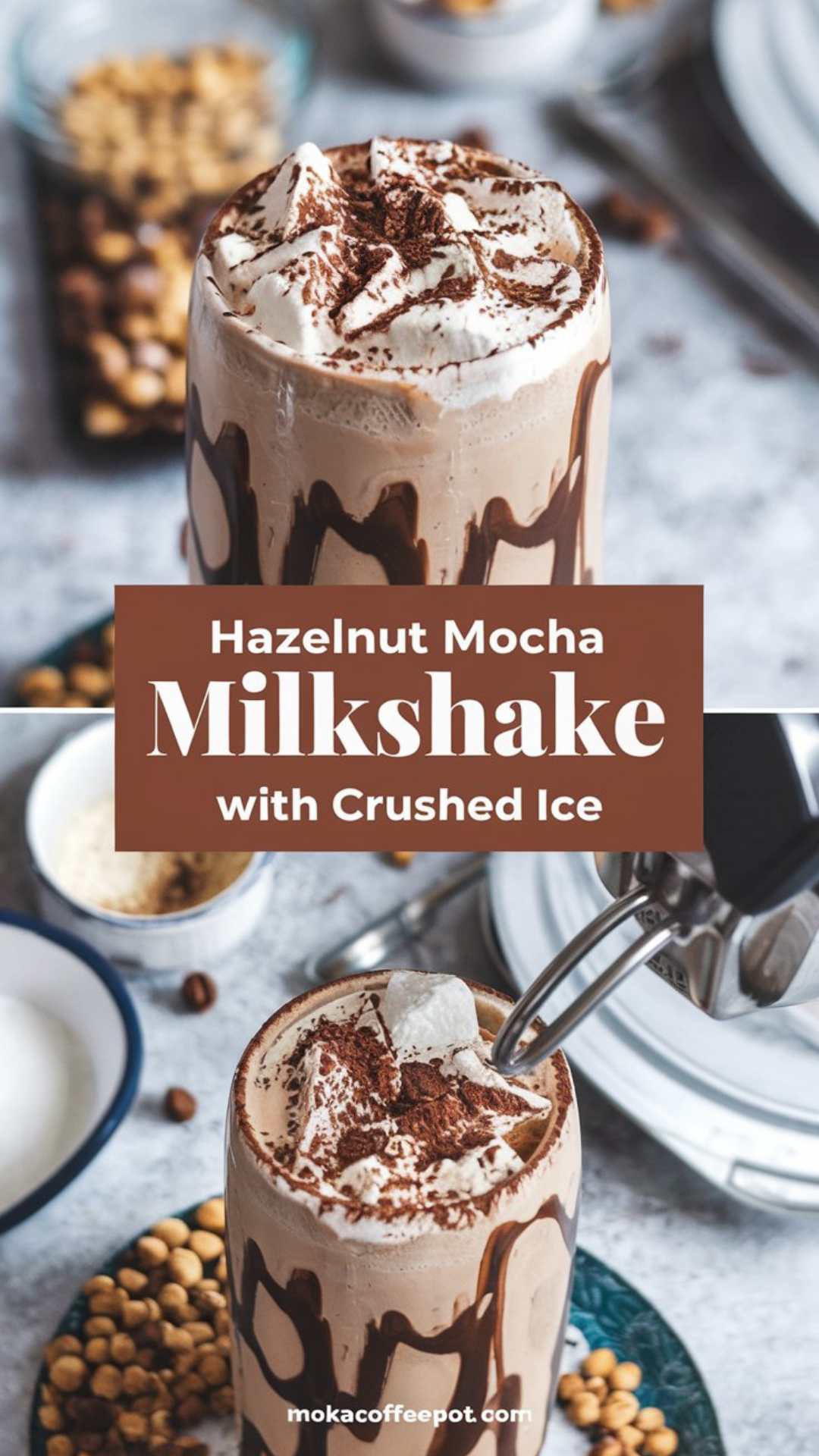 Hazelnut Mocha Milkshake with Crushed Ice Hazelnut Mocha Milkshake with Crushed Ice