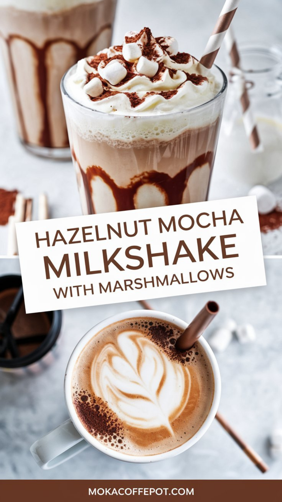 Hazelnut Mocha Milkshake with Marshmallows Hazelnut Mocha Milkshake with Marshmallows