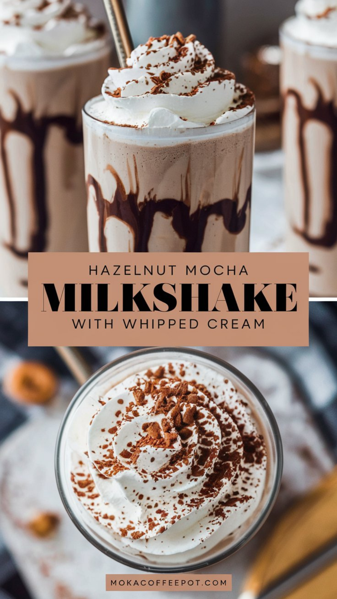 Hazelnut Mocha Milkshake with Whipped Cream Hazelnut Mocha Milkshake with Whipped Cream