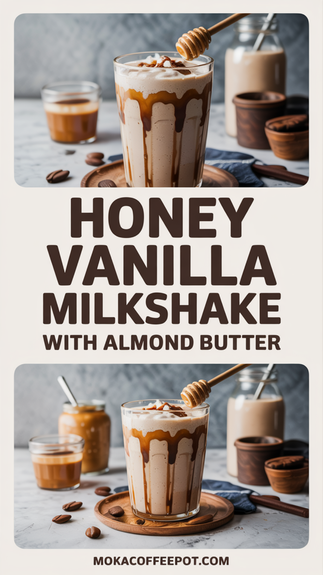 Honey Vanilla Milkshake with Almond Butter Recipe Honey Vanilla Milkshake with Almond Butter Recipe