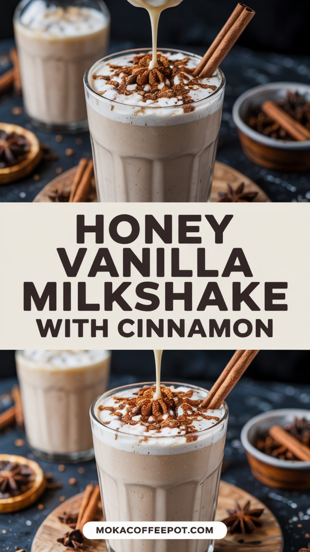Honey Vanilla Milkshake with Cinnamon Recipe Honey Vanilla Milkshake with Cinnamon Recipe