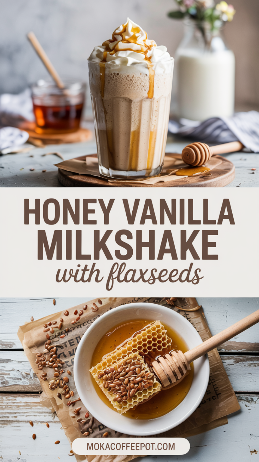 Honey Vanilla Milkshake with Flaxseeds Recipe Honey Vanilla Milkshake with Flaxseeds Recipe