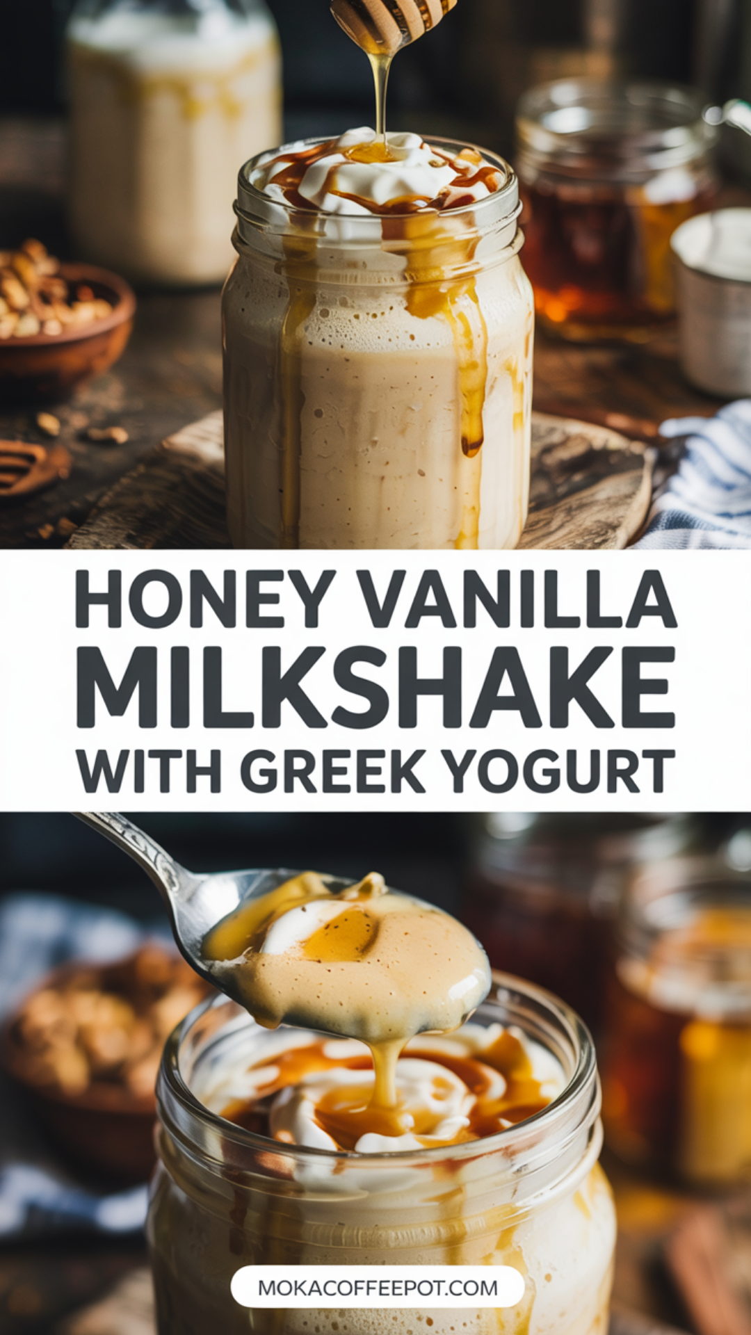 Honey Vanilla Milkshake with Greek Yogurt Recipe Honey Vanilla Milkshake with Greek Yogurt Recipe