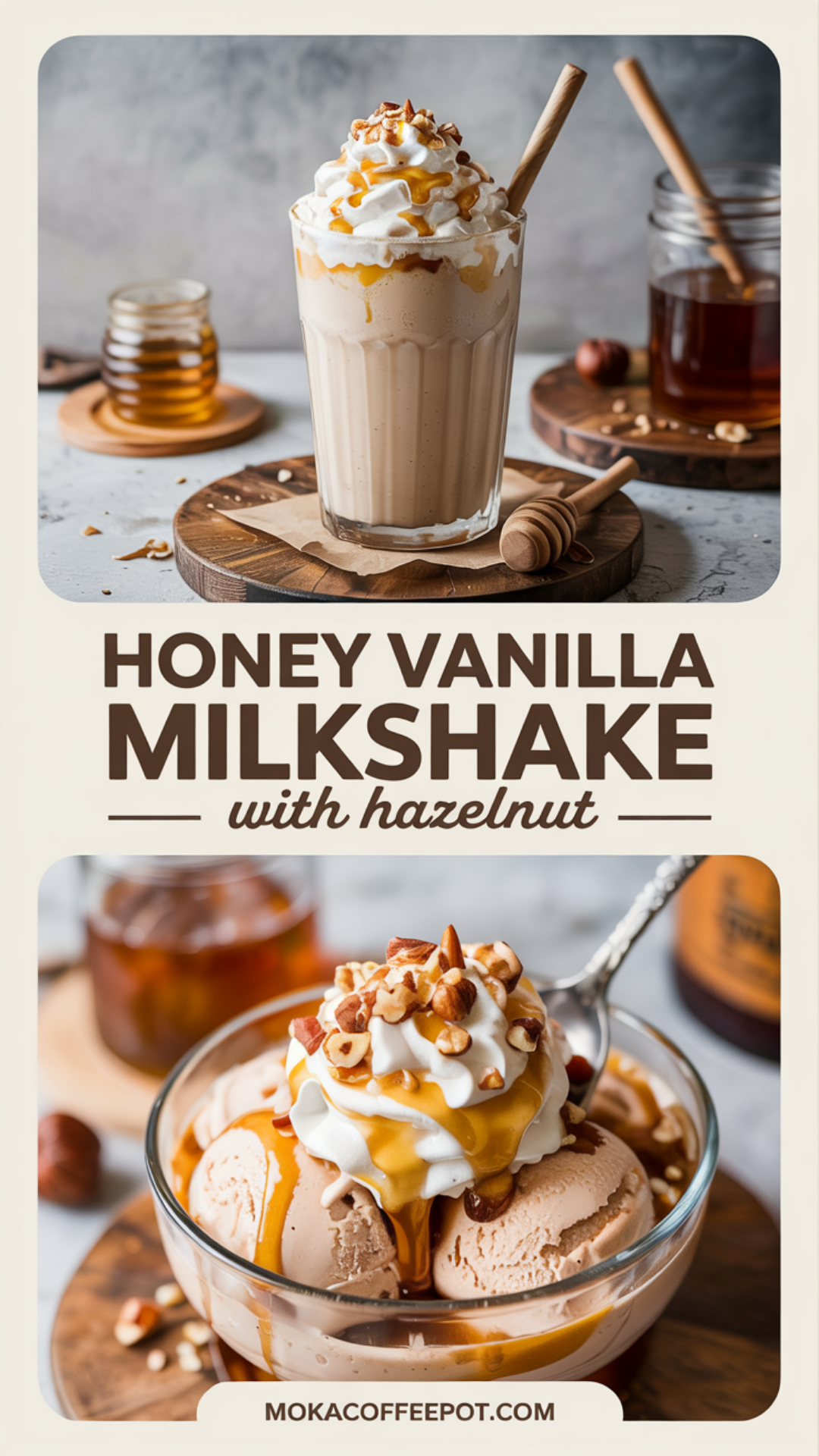 Honey Vanilla Milkshake with Hazelnut Recipe Honey Vanilla Milkshake with Hazelnut Recipe