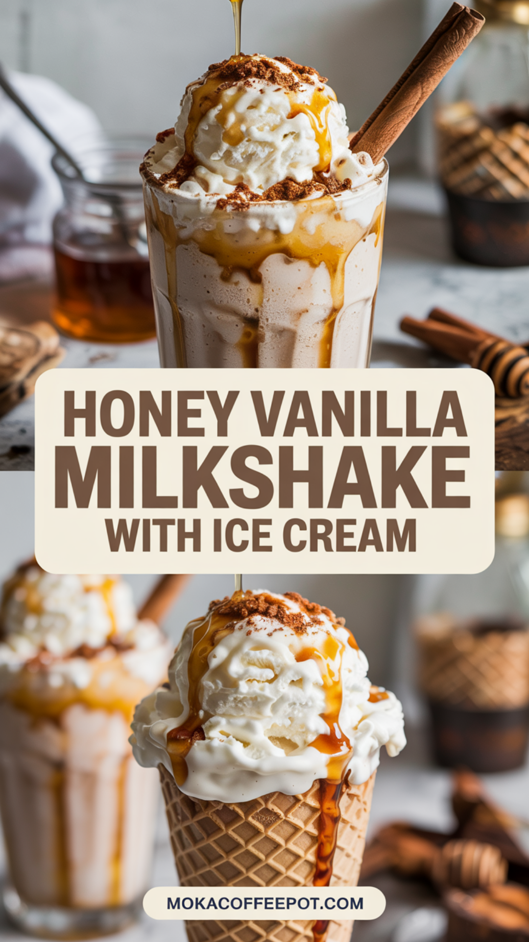 Honey Vanilla Milkshake with Ice Cream Recipe Honey Vanilla Milkshake with Ice Cream Recipe