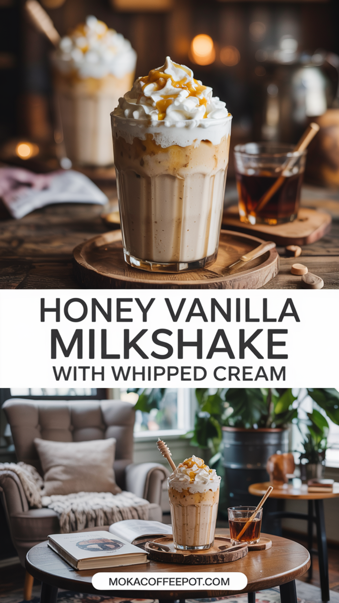 Honey Vanilla Milkshake with Whipped Cream Recipe Honey Vanilla Milkshake with Whipped Cream Recipe