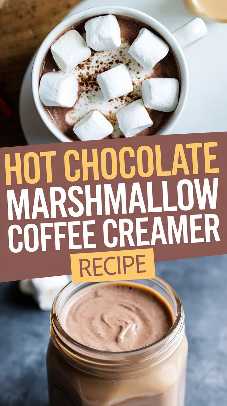 Pumpkin Spice Coffee Creamer with Dairy Free Hot chocolate and marshmallow