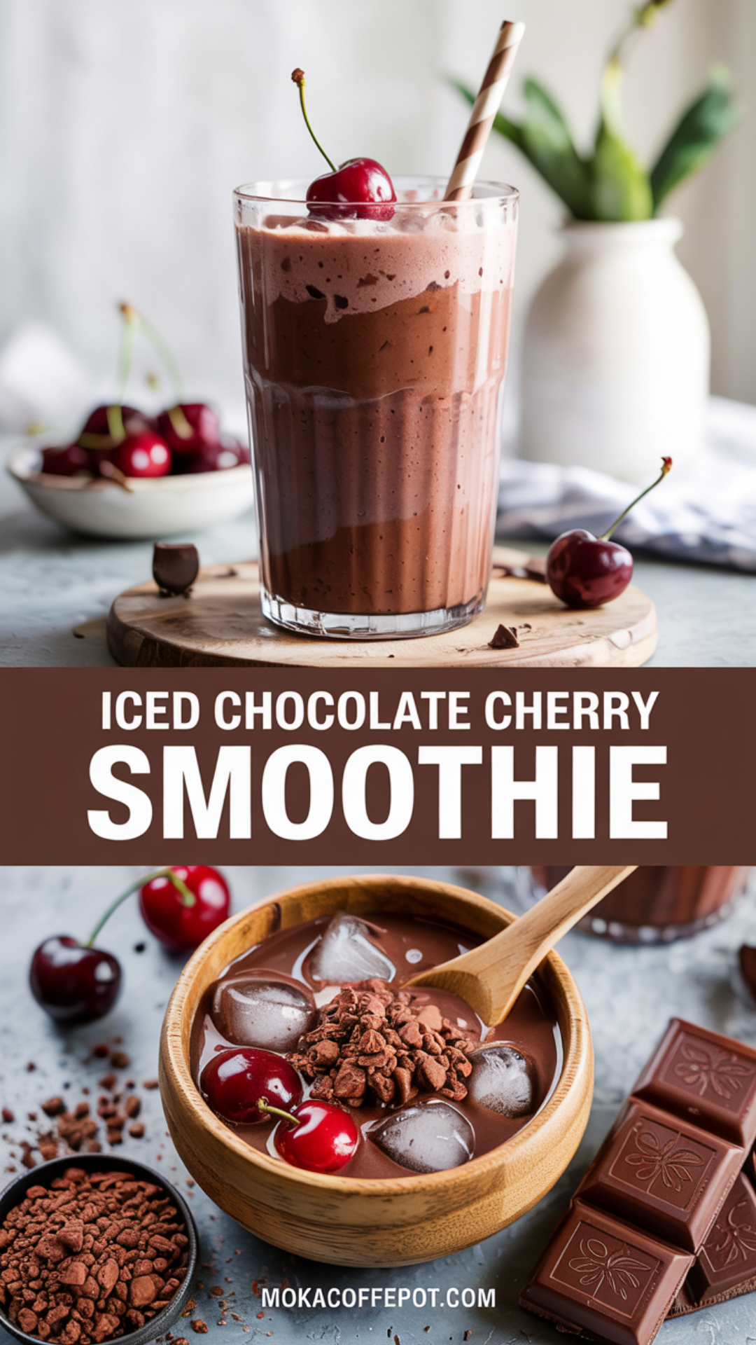 Iced Chocolate Cherry Smoothie Recipe Iced Chocolate Cherry Smoothie Recipe