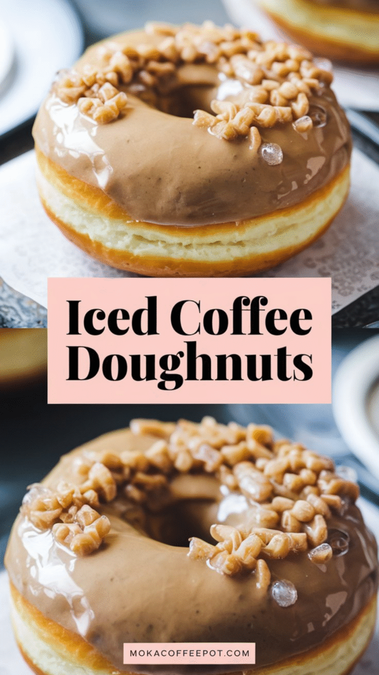 Coffee Doughnuts with Coffee Buttercream Iced Coffee Doughnuts