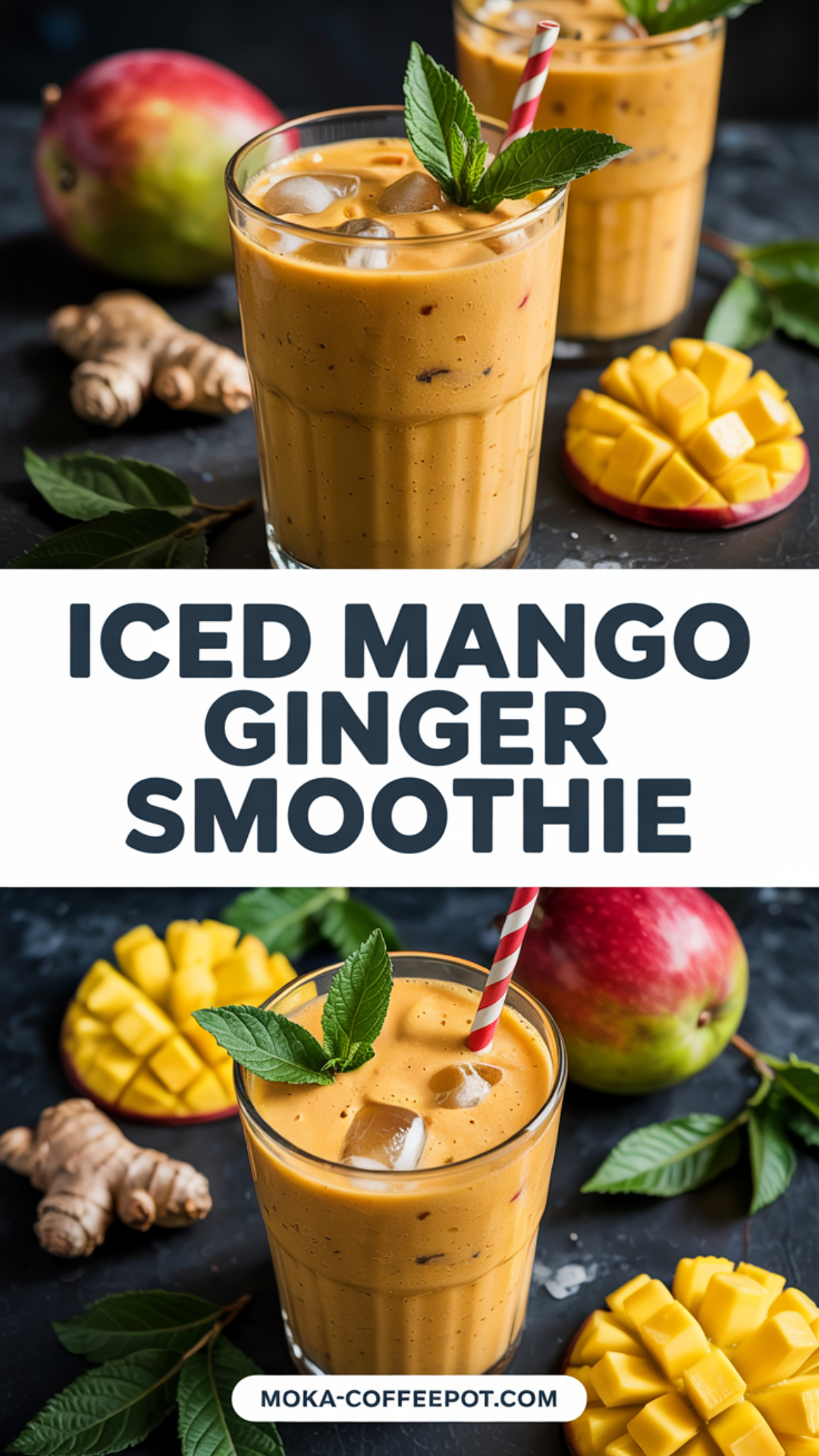 Iced Mango Ginger Smoothie Recipe Iced Mango Ginger Smoothie Recipe