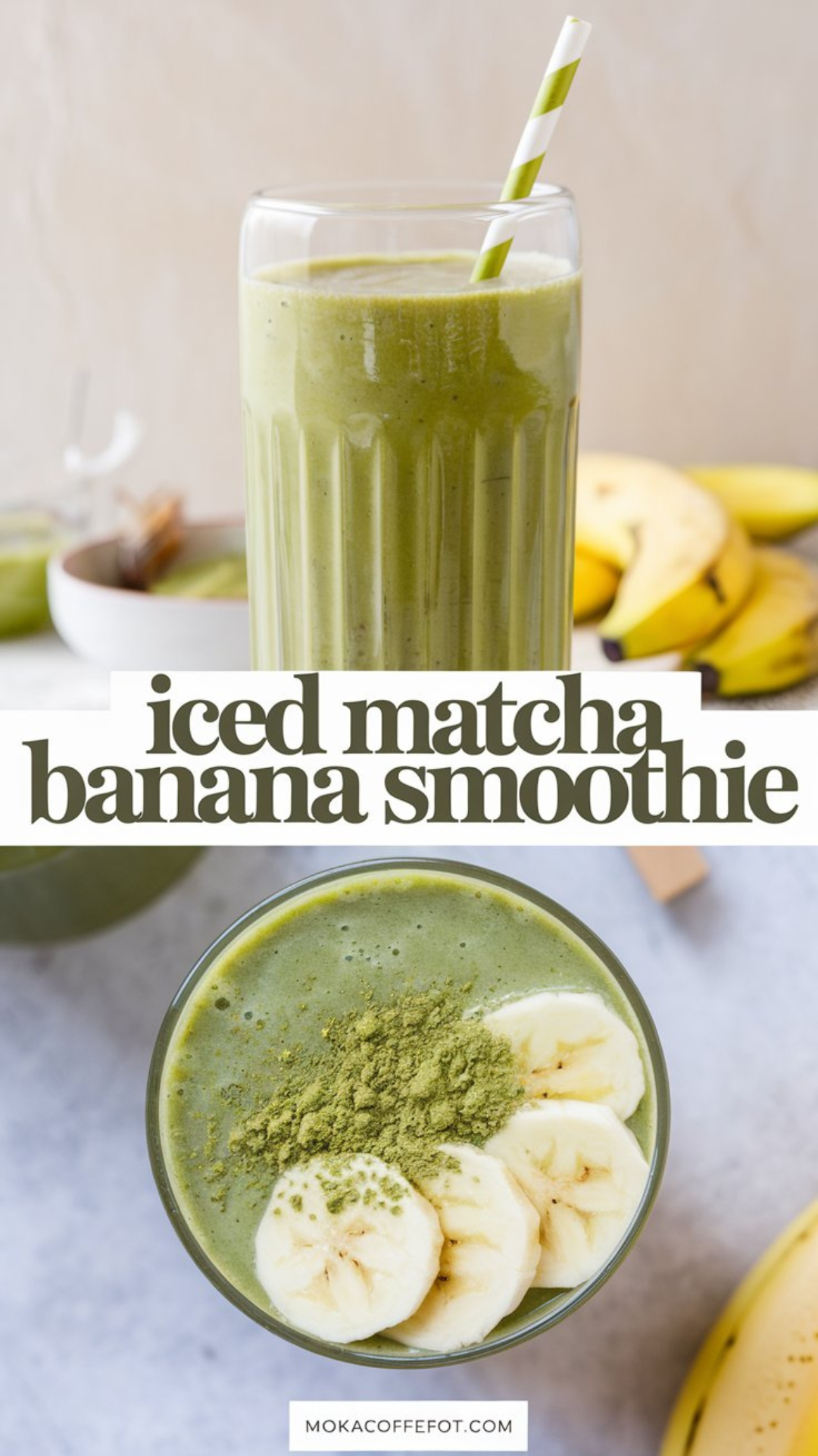 Iced Matcha Banana Smoothie Iced Matcha Banana Smoothie